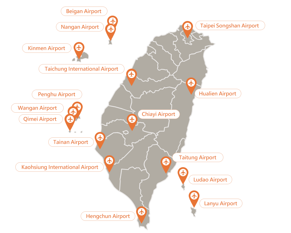 taiwan airport distribution